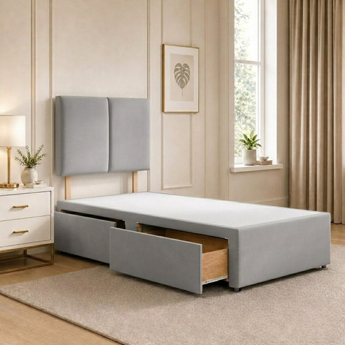 New 3ft single divan bed - divan, plush