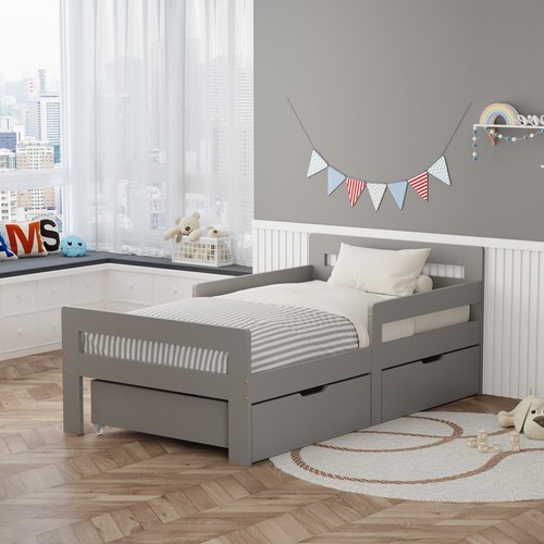 Wooden single bed toddler kids - single,