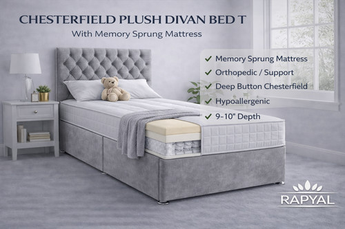 Single divan bed - divan, set