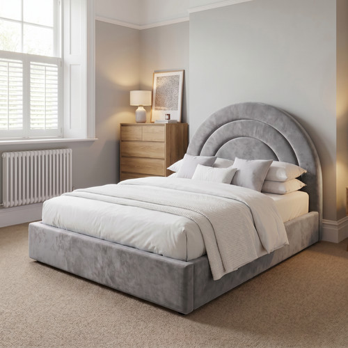 Kids bed grey teddy fabric - kids,