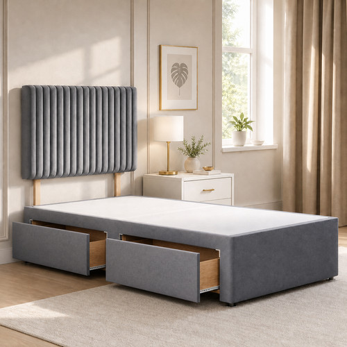 Single divan bed with - single,